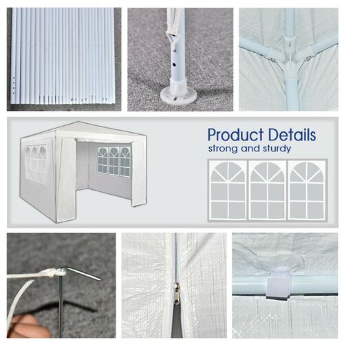 3x3m Gazebo with Side Panels Waterproof Party Event Tent Marquee Steel Frame