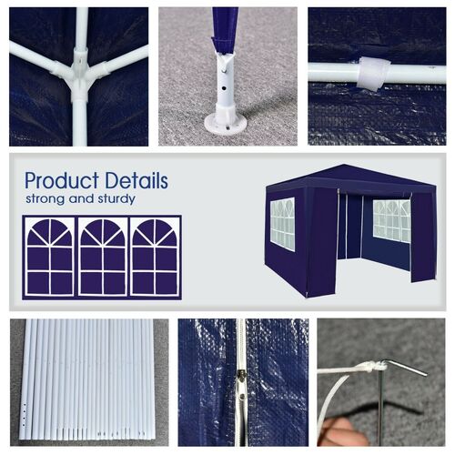 3x3m Gazebo with Side Panels Waterproof Party Event Tent Marquee Steel Frame