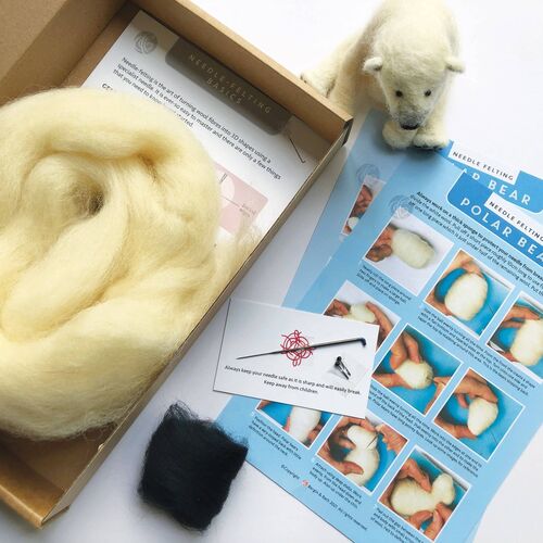 Bergin & Bath Needle Felting Kit - Polar Bear