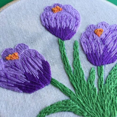 Embellished Elephant Crocus Embroidery Kit