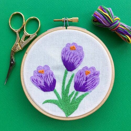 Embellished Elephant Crocus Embroidery Kit
