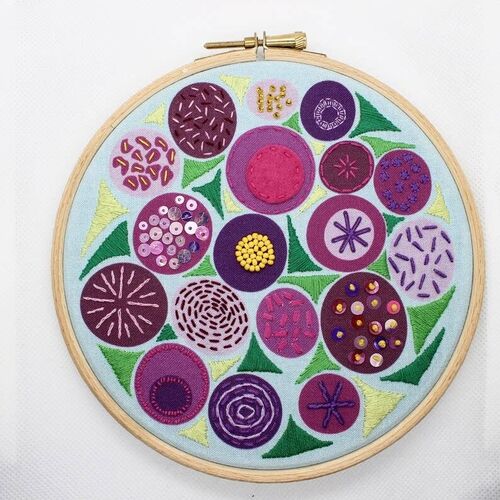 Embellished Elephant Floral Sampler Embellished Embroidery Kit