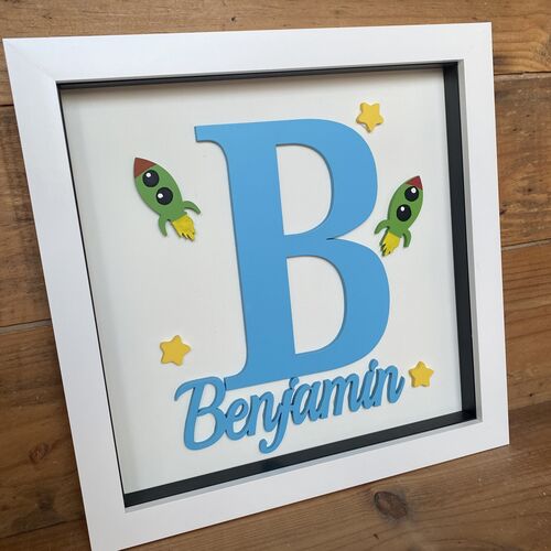 “ Name In a Frame “ rockets & stars