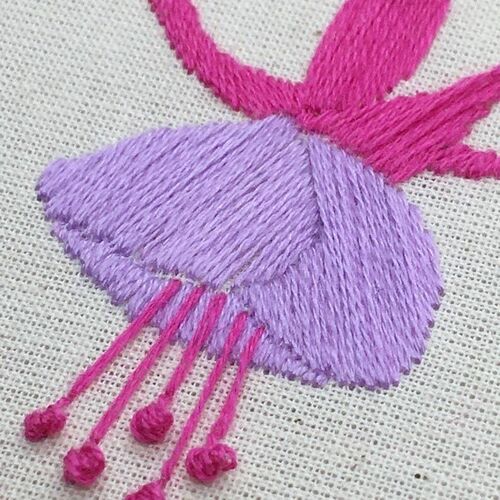 Embellished Elephant Fuchsia Embroidery Kit