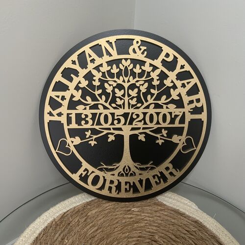 Customised Tree Of Life Monogram | Mr & Mrs Wedding Gift