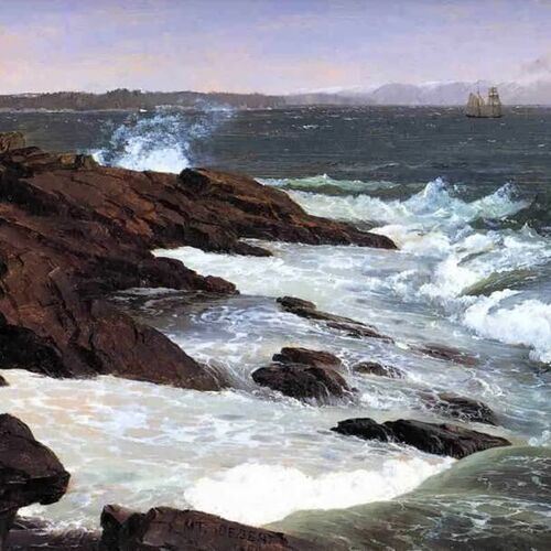 Fog off Mount Desert