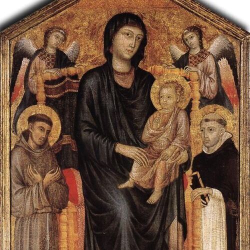 Madonna Enthroned with the Child, St Francis, St Domenico and Two Angels