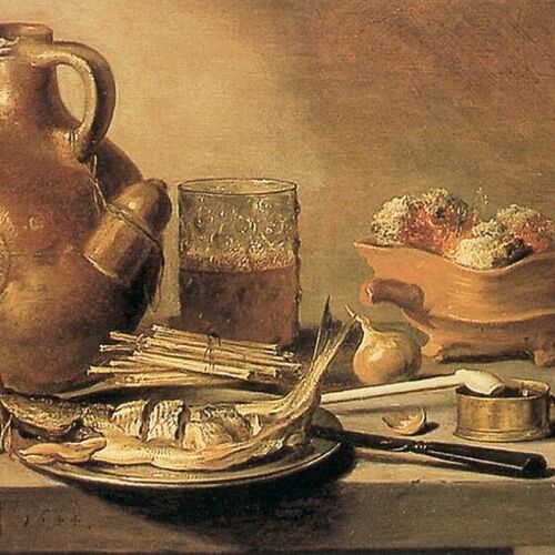 Still-Life with Jug, Herring and Smoking Requisites
