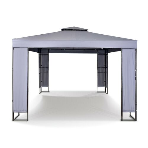 MAXIMUS® Garden Heavy Duty Gazebo 3m x 3m GAZEBO Pavilion Shelter Marquee Patio (GREY)