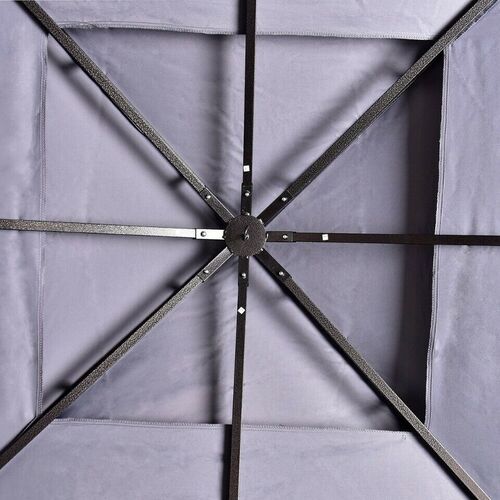 MAXIMUS® Garden Heavy Duty Gazebo 3m x 3m GAZEBO Pavilion Shelter Marquee Patio (GREY)