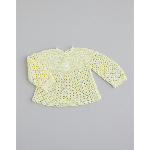 Crochet Top & Matinee Jacket in Snuggly 4ply - Pattern 5483