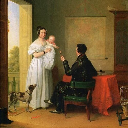 Offering Baby a Rose