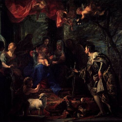 Virgin and Child Adored by St Louis, King of France