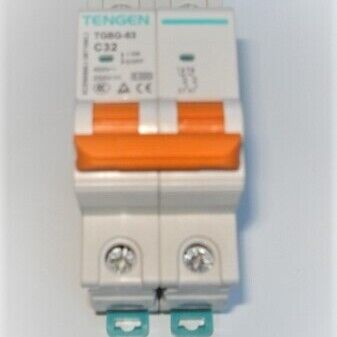 2 Pole DC 32A Miniature Circuit Breaker