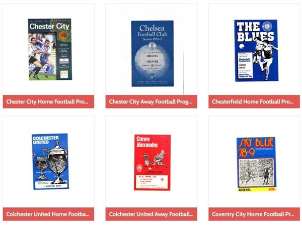 Find your next football programme in three clicks....