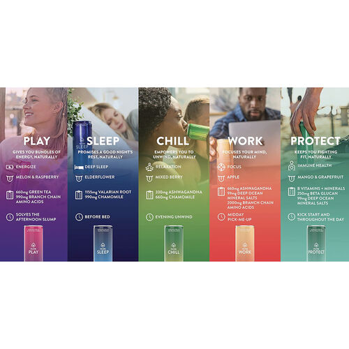 Mude Sleep (Mood Drink) Sparkling Natural Beverage with Elderflower 4 x 330ml