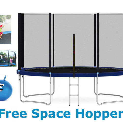 Trampoline 8FT with Enclosure Spring Cover & Ladder