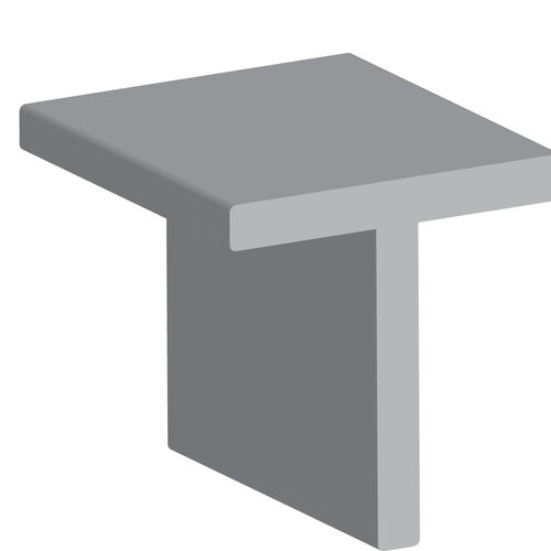 Aluminium T Section- 12.5mm x 7.75mm- Length 3150mm