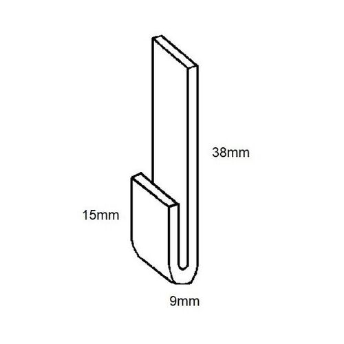 Aluminium J Split Baton- Length 4000mm