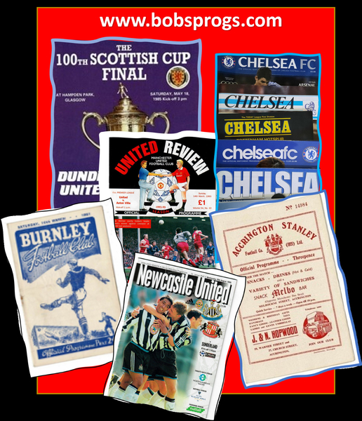 Arsenal, Manchester United, Rotherham and York City - all at Bob's Football Programmes