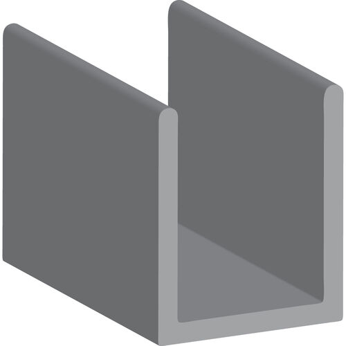 Aluminium U Channel (25.39mm internal)- 31.75mm x 31.75mm x 3.18mm- Length 3050mm