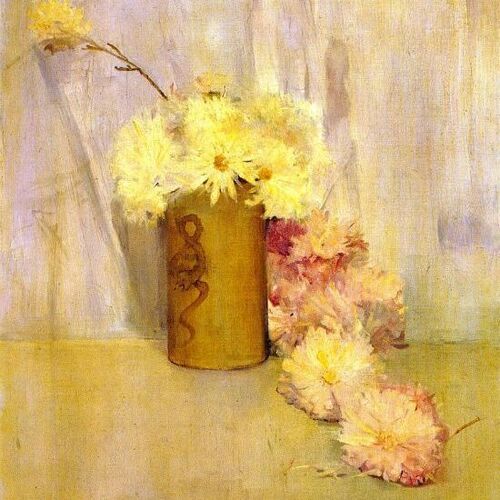 Smoke and Chrysanthemum Flowers