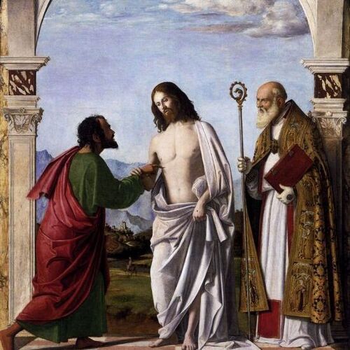 Incredulity of St Thomas with Bishop Magno