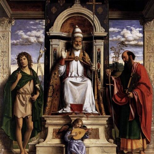 St Peter Enthroned with Saints