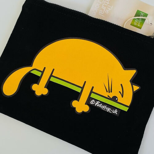 'Orange Sleepy Cat' Accessory Bag