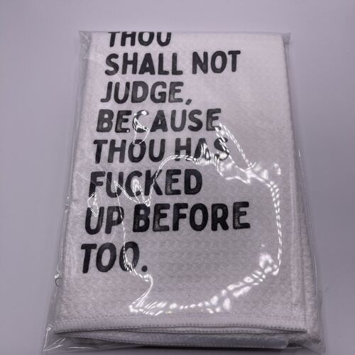 Thou Shall Not Judge Microfibre Towel