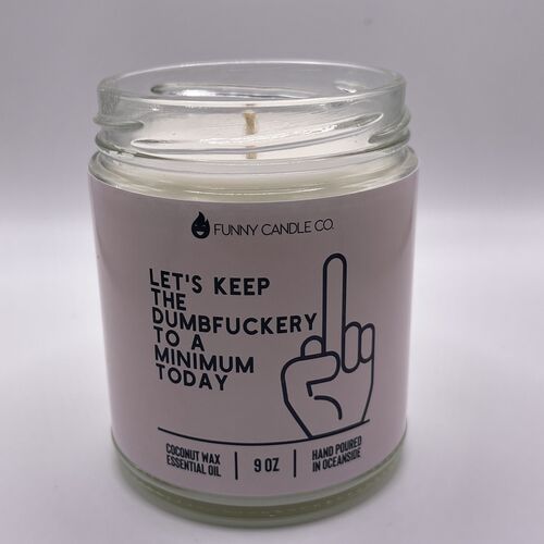 Let’s Keep the Dumfuckery to a Minimum Today Candle