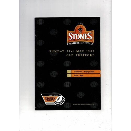 1995 Leeds v Wigan Rugby League Premiership Trophy Final Programme