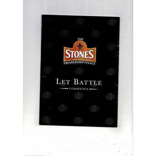 1995 Leeds v Wigan Rugby League Premiership Trophy Final Programme