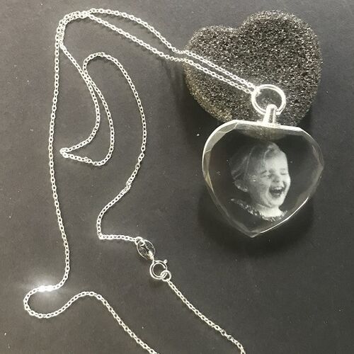 2D Heart Crystal Pendant