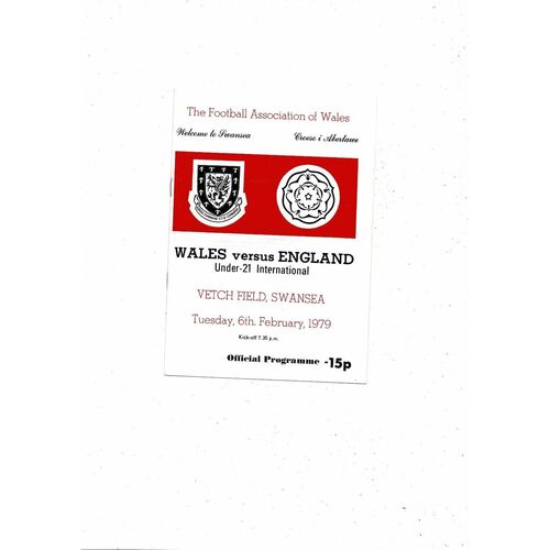 U21, U23 & B International Football Programmes