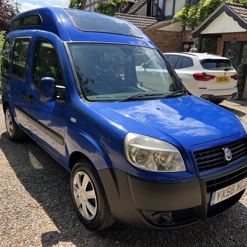 2006 (56)reg Fiat Doblo 1248cc Diesel Micro Camper Van 2 Berth Blue