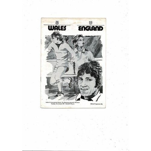1975 Wales v England U23 International Football Programme @ Wrexham