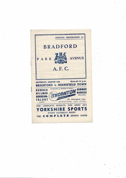 More Football Programmes listed today