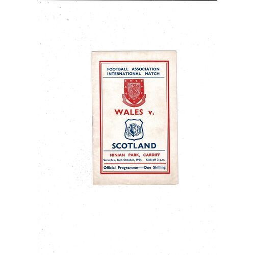 1954 Wales v Scotland International Football Programme @ Cardiff City