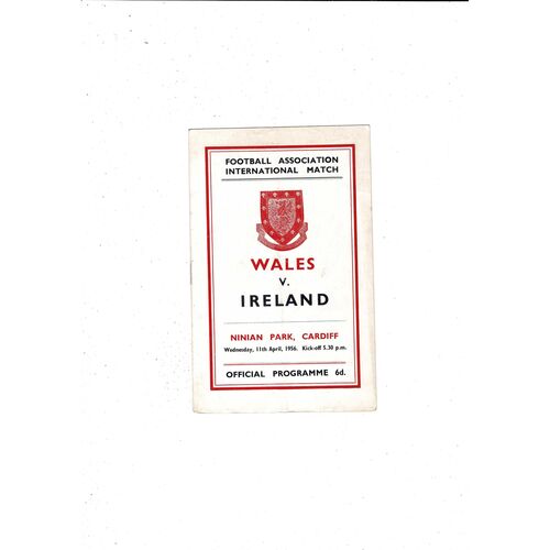1956 Wales v Ireland International Football Programme @ Cardiff City