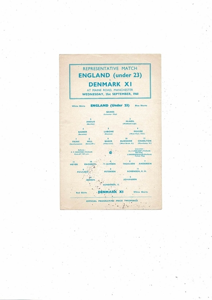 Latest Football Programmes Listed today