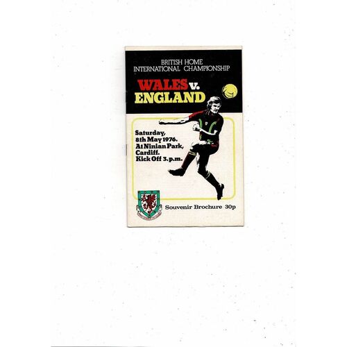 1976 Wales v England Football Programme May