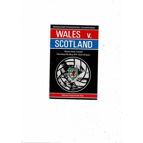 1979 Wales v Scotland British Championship Football Programme @ Cardiff City