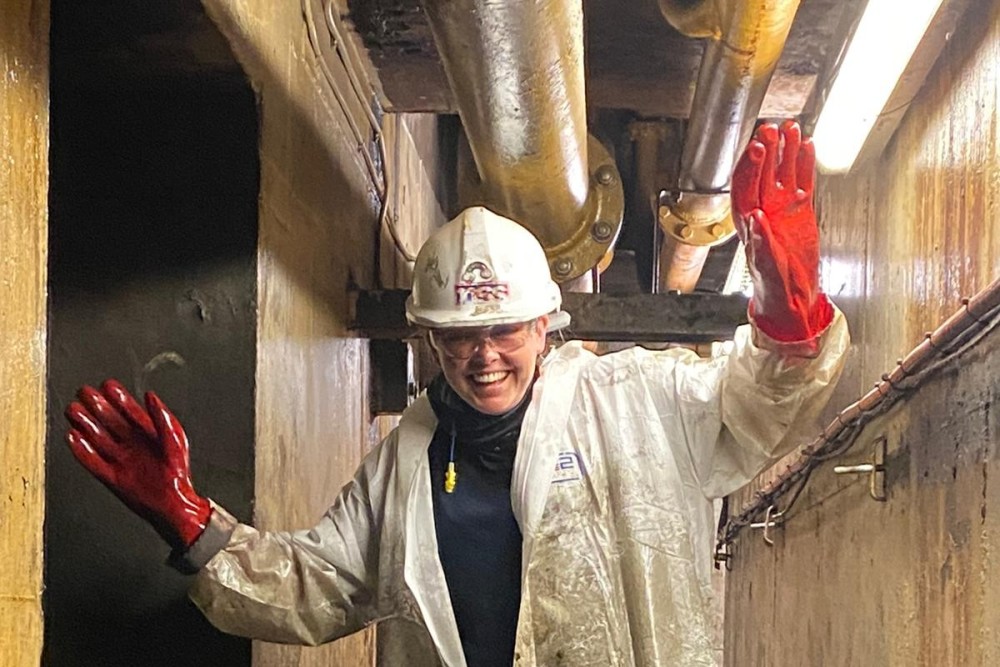 MSS's first ever female industrial cleaner