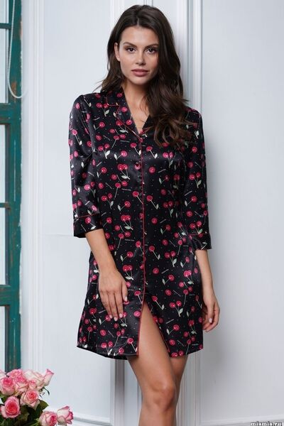 Cherry 8687 Button-up Nightshirt