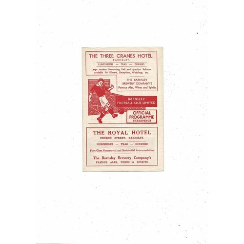 1955/56 Barnsley v Sheffield United County Cup Semi Final Football Programme