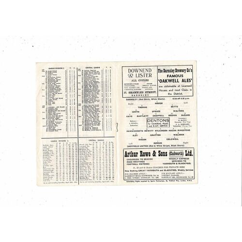 1955/56 Barnsley v Sheffield United County Cup Semi Final Football Programme