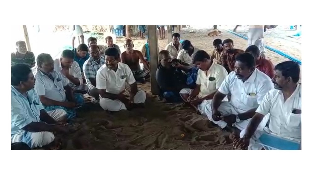 தனுஷ்கோடியில்  காற்றாலை அமைப்பதற்கு எதிர்ப்பும், மீனவர் விடுதலைகும் ஆர்ப்பாட்டம்