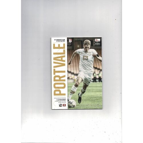2021/22 Port Vale v Leyton Orient Official Football Programme