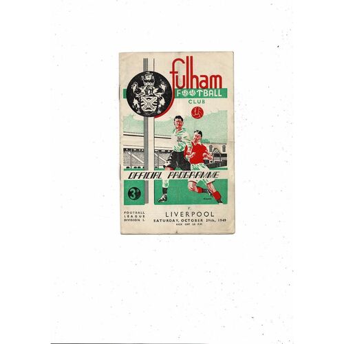 1949/50 Fulham v Liverpool Football Programme